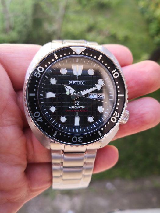 Ceas Seiko Mod King Turtle Waffle Dial bratara metalica