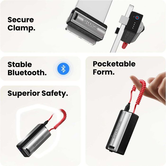 Външна батерия Sharge Grip с безжично управление на камерата, 5000 mAh