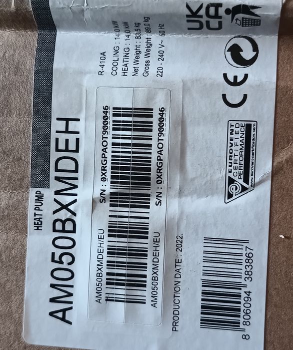 AC 14 KW.  Samsung  AM050BXMDEH