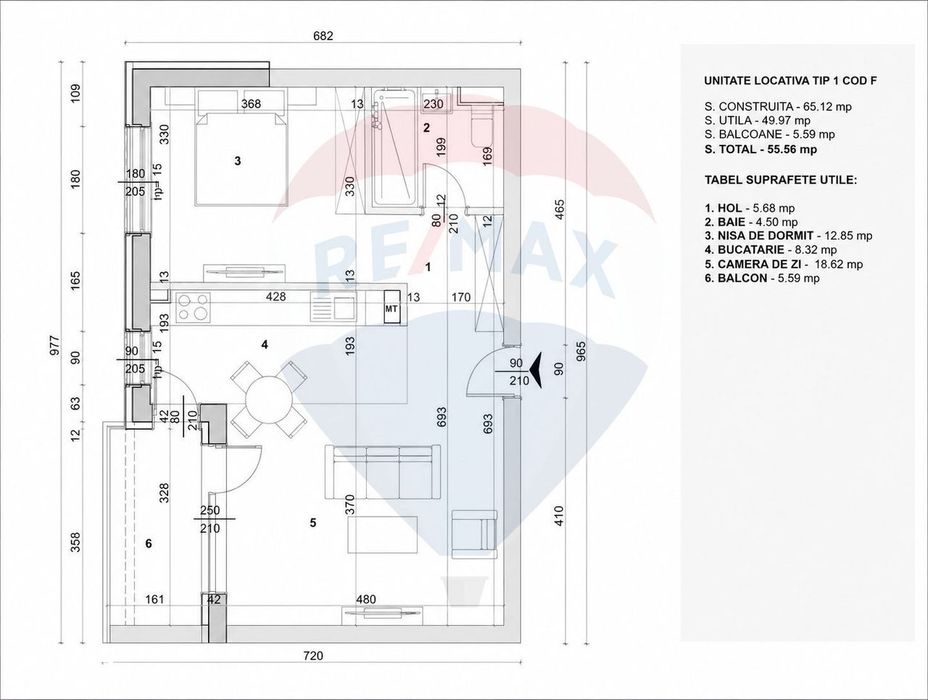 Apartament 2 camere zona OBOR - constructie finalizare septembrie 2026