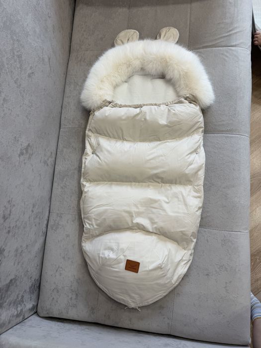 Детский зимниц конверт бежевый