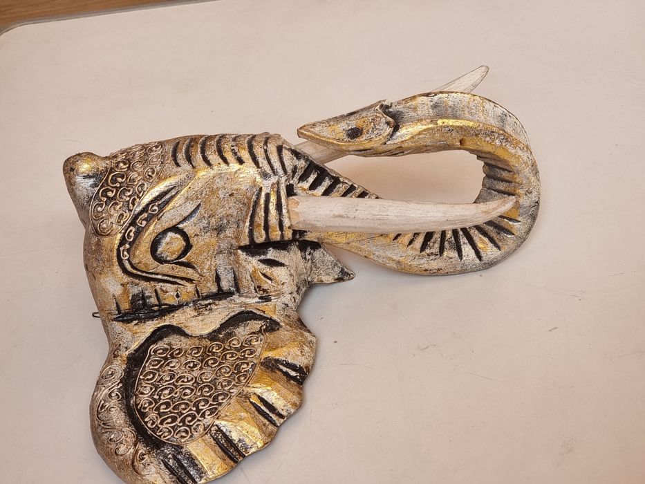 Слон голова, пано на стену, дерево, Индонезия о. Бали