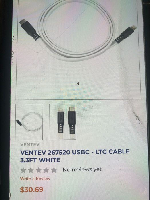 Cablu USB tip C pt iPhone , incarcator masina tip C la bricheta Ventev