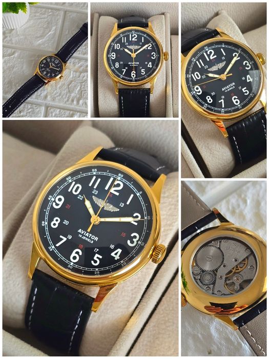 Ceas Mecanic Aviator Pilot Raketa Sovietic URSS