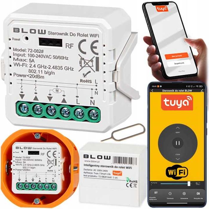 Смарт WiFi модул за Ролетни щори, Tuya Smart Life, Alexa/Google