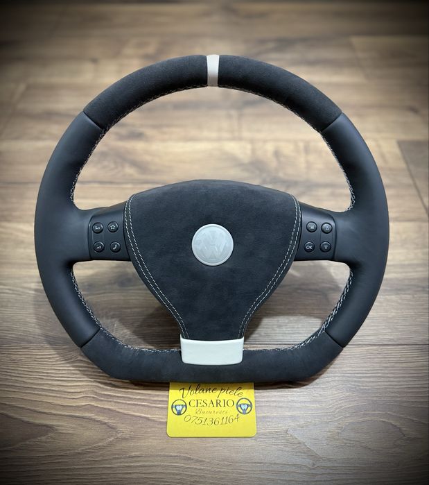 Volan piele Nappa Tesit VW Golf 5, Passat B6,Touran, Jetta,Tiguan