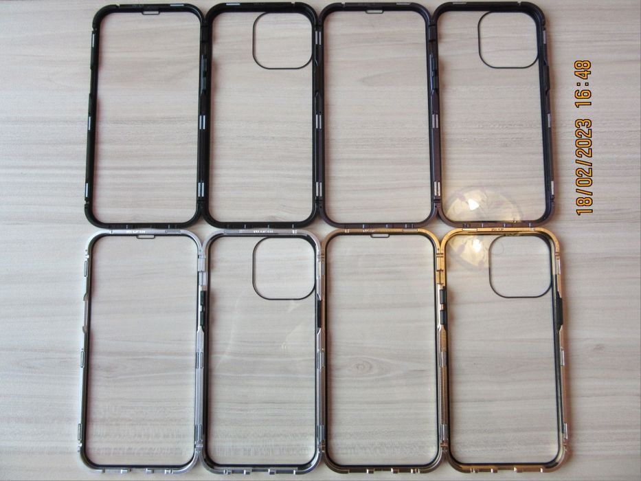 iPhone 14 / 14+ / 14 Pro Max / Двоен 360 градуса магнитен кейс калъф