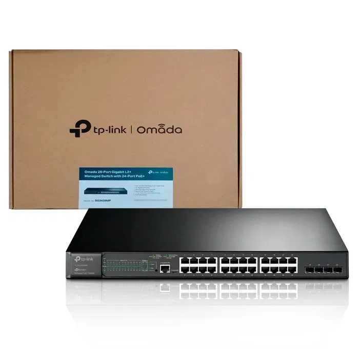 # 28port TPLink SG3428MP PoE+ Omada 384W Управляемый Гигабитный Свич