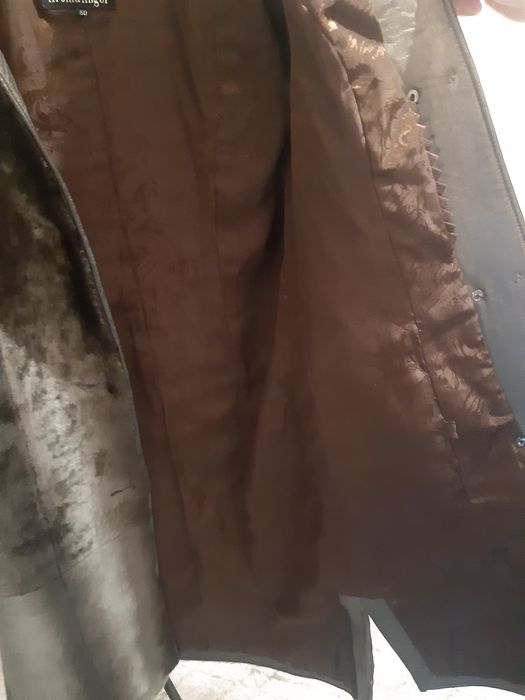 Шуба мутон с норковым воротником