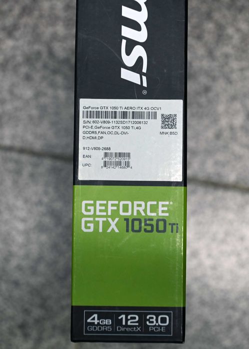 Видеокарта NVIDIA GeForce GTX 1050 Ti