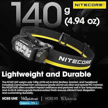 Lantera frontala NITECORE HC60 UHE