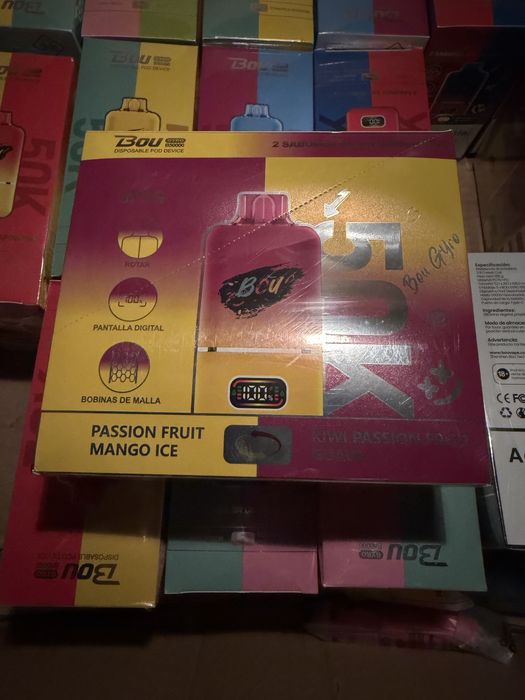 Vape Bou - 50.000 Fumuri - 2 Arome - Ecran LED RGB - Rotate & Change