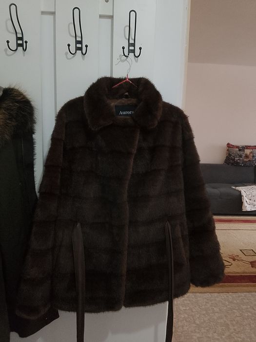 ЭКО шуба коричневая