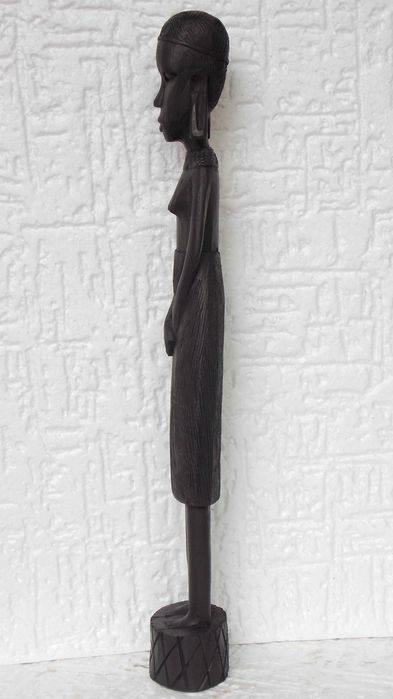 Statueta sculptura veche abanos,arta africa antichitati vintage antic