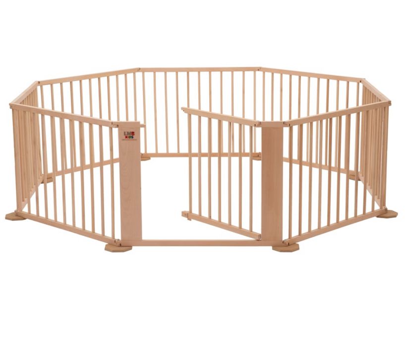 Tarc de joaca octogonal din lemn masiv de fag