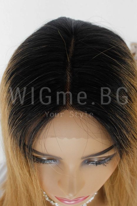 Дълга тъмноруса перука от ЕСТЕСТВЕН косъм Стефани