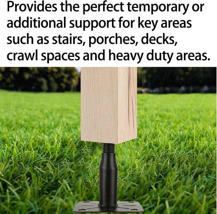 Suport stalp regtabil, Akolafe, 10-15cm, 75x95mm, otel