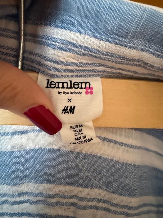 Кафтан( дълга рокля тип туника) 100% лен Lemem&H&M, размер M/L/XL