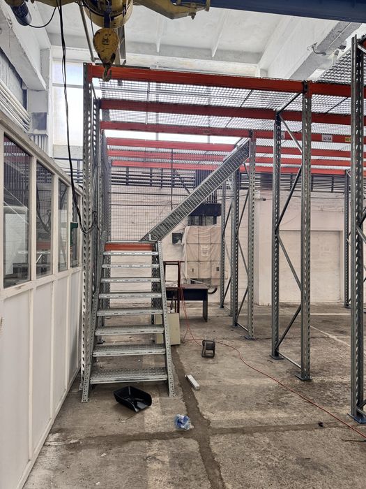 Lotto Di 5 Piastre Flangia Pavimento Zincate, Misura 1-1/4 Pollici, Usate Da Scaffale