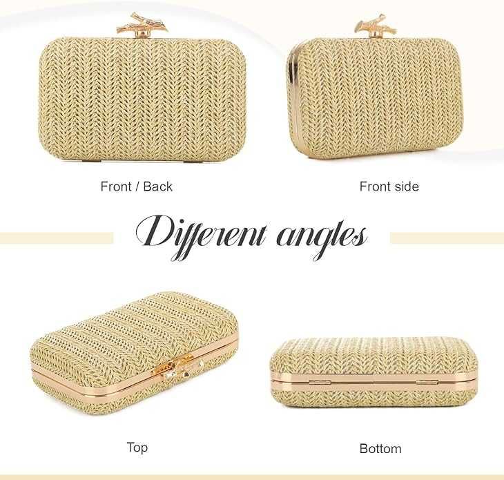 Елегантна Дамска чанта ратан с верижка