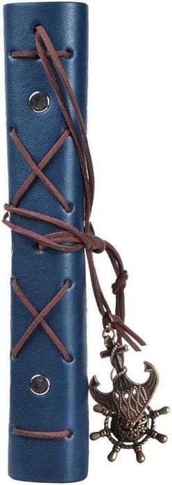 Agenda in stil nautic A6 150 pagini spiralate ancora + busola albastru