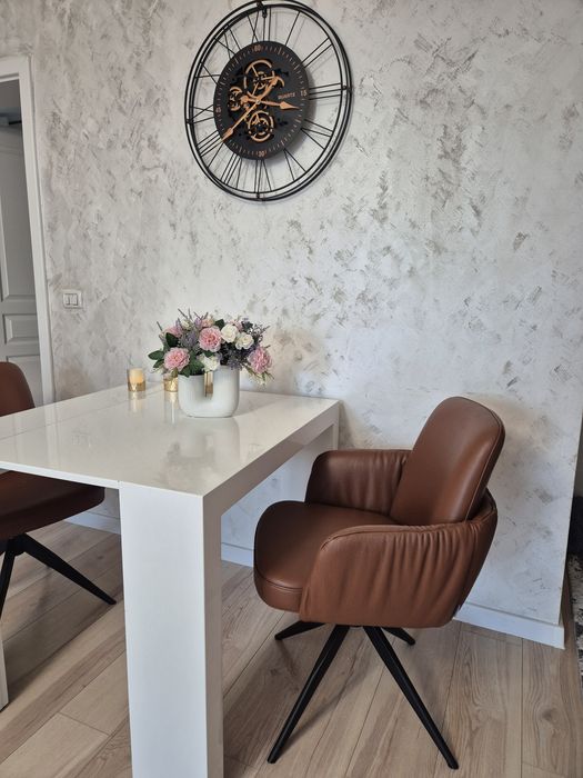 2 x scaun rotativ piele naturala