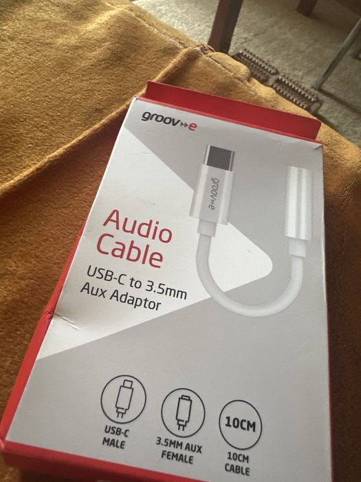Audio cable usb-c to 3,5 mm adaptor