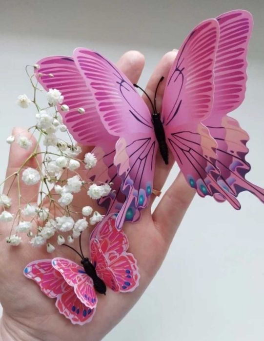 Бабочки зеркальные на стену эффект полёта