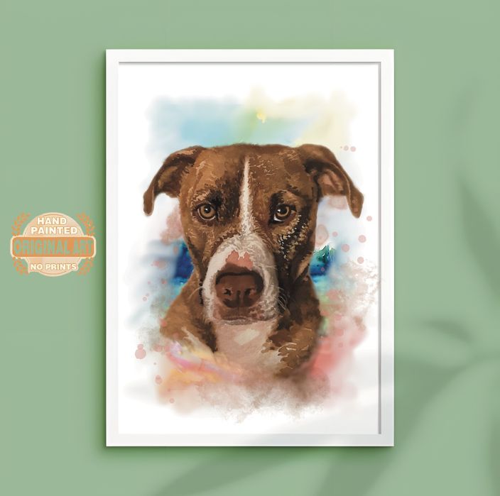 Ръчно рисувани персонализирани портрети на домашни любимци с акварел