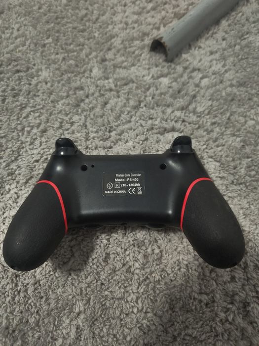 Controller PS4 Wireless - Fără Stick Drift - Negru/Roşu