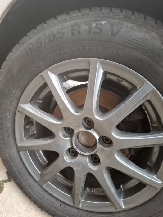 Vînt roți complete W ,jante aliaj Rial Milanocu amvelope de vara 195/6