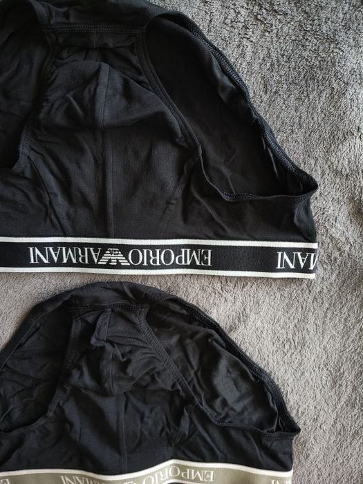 Emporio Armani set 3 chiloți bărbătești negru-negru-verde masliniu marimea S noi originali