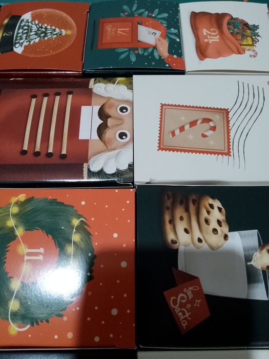 Кутия от адвент  календар на зелен