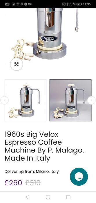 Espresso vechi de colectie fabricat in Italia