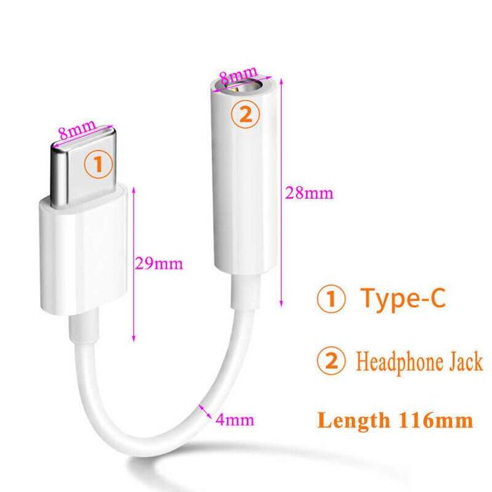 Преходник USB Type-C към 3,5 мм жак за слушалки гр. София Люлин ...