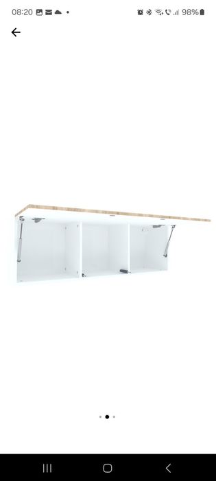Vand 2 dulapuri suspendate  1 orizontal si 1 vertical cu 1 usa cu sistem " push to open" front Mdf Sonoma, 120 X 40 X 32