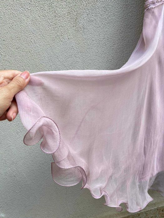 Rochie roz matase marime xs/s