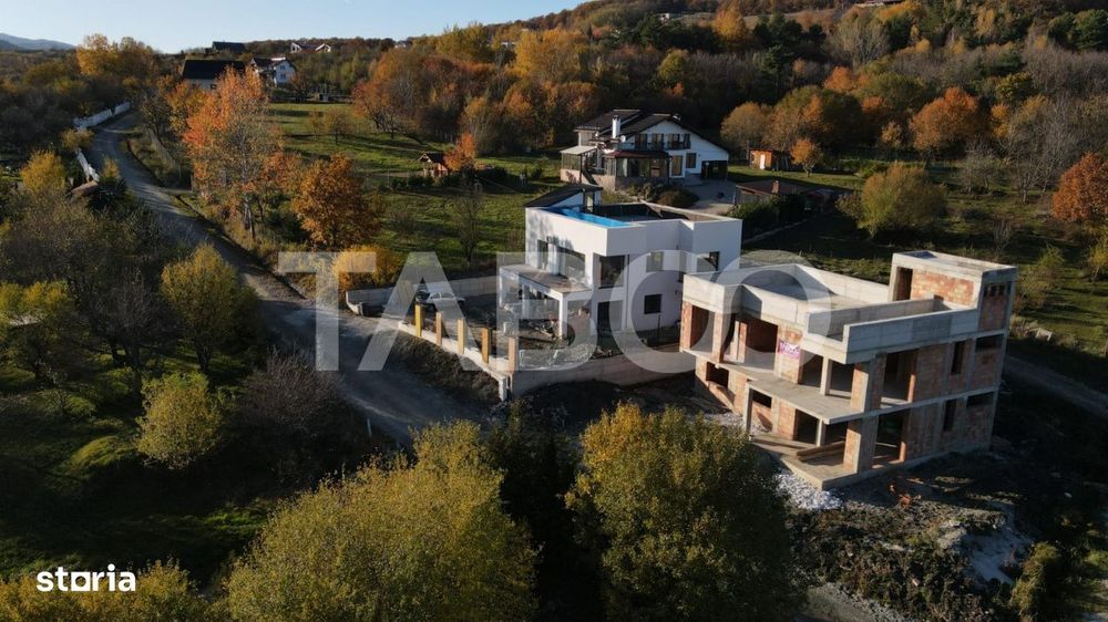 Vila premium Cisnadioara – panorama, piscina infinity, teren 485 mp