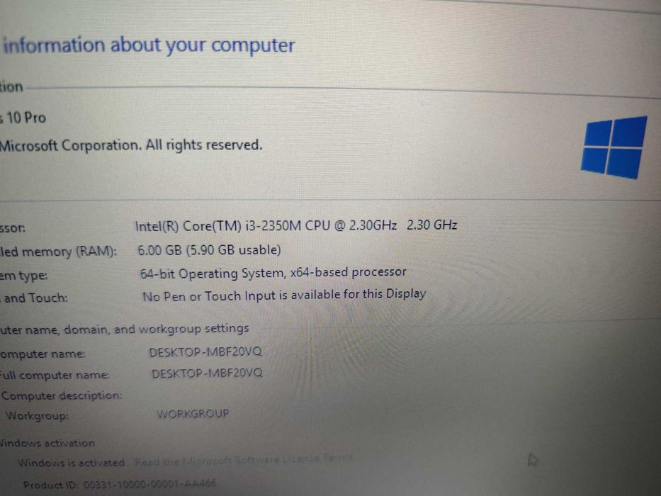 Laptop Medion 7222, 17 inch, I3, 6Gb Ram, ssd128Gb, display 17 inch!
