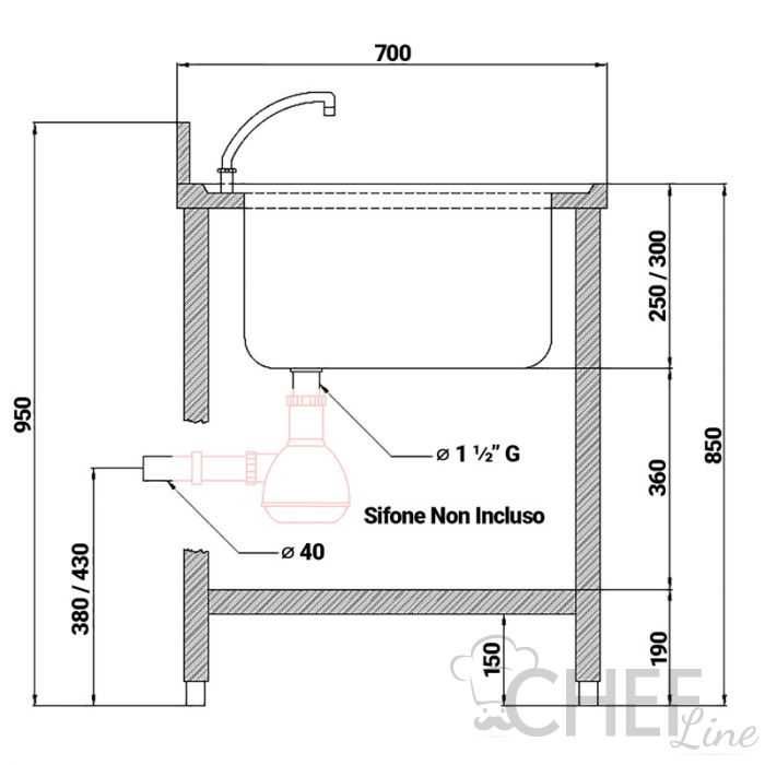 Dulap profesional INOX cu 2 cuve - Italia - utilizată doar 6 luni