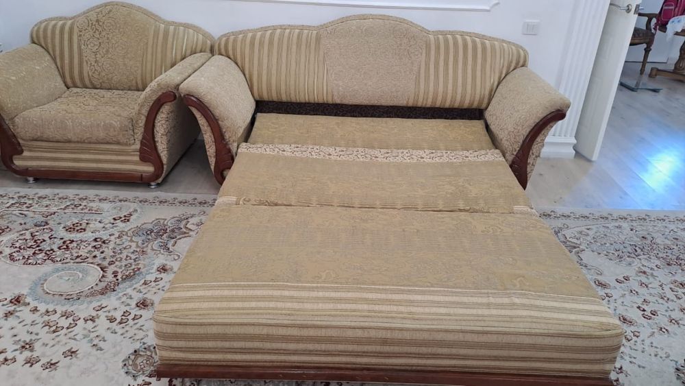 Продам диван софа и кресло раскладной!