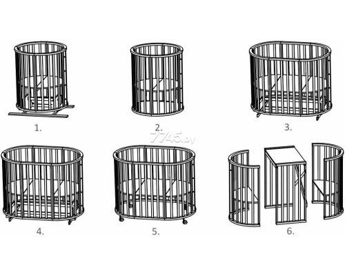 Детская кровать трансформер 8в1 и бортик набор