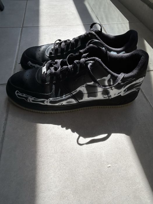 Nike air force 1  skeleton black edition