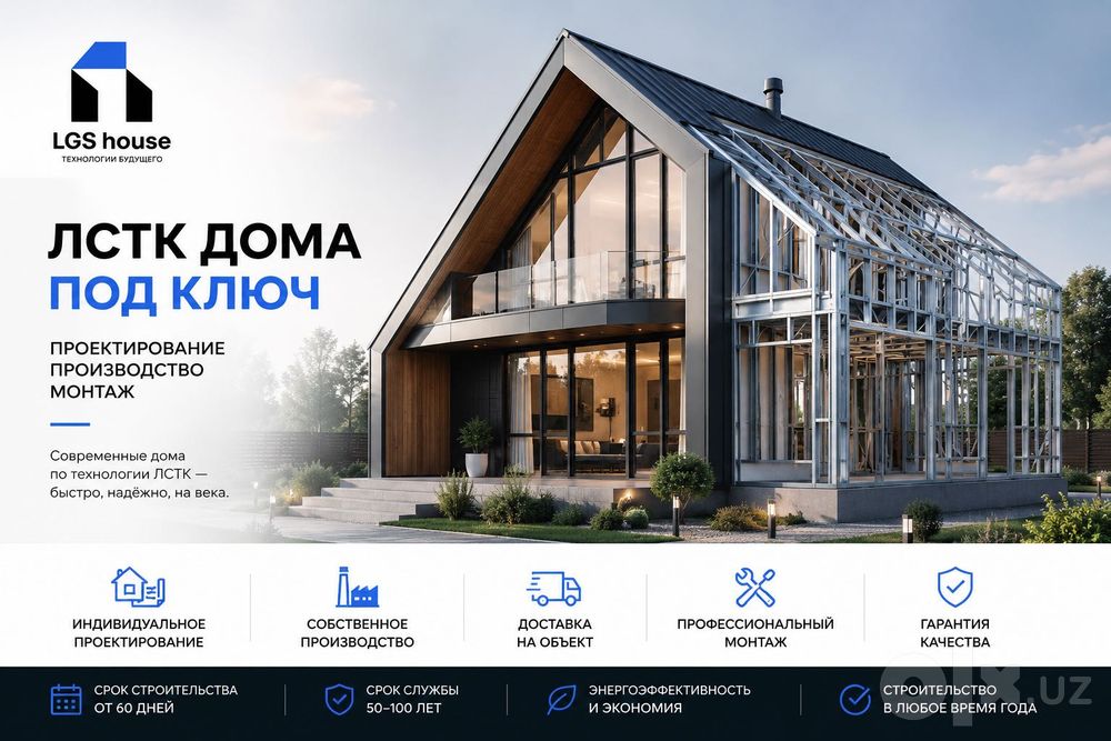ЛСТК дома под ключ — проектирование, производство и монтаж