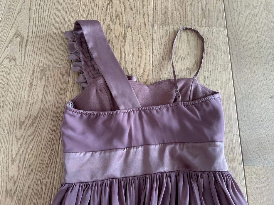 Rochie elegantă mov ocazie nuntă/botez un umăr, L/40