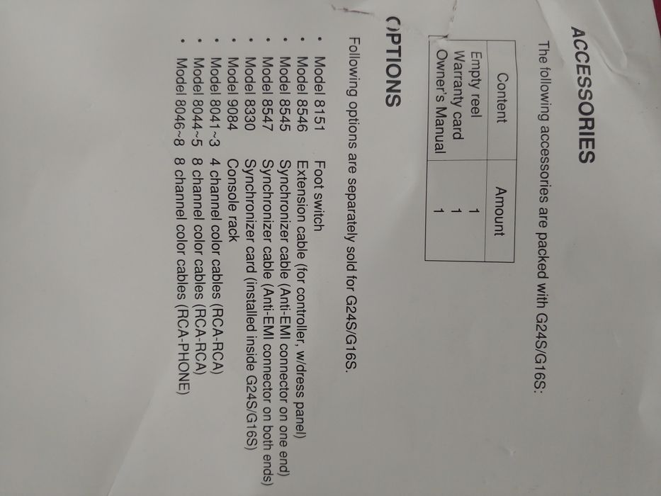 Manual Fostex G24S/G16S multitrack recorder reproducer