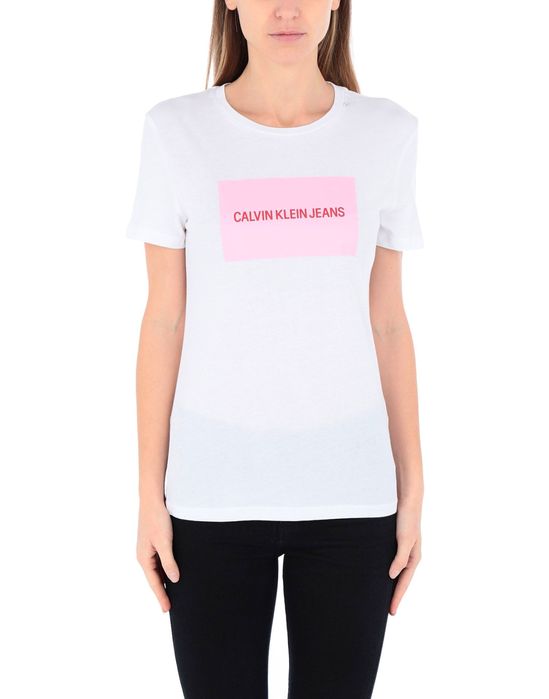 Calvin klein jeans оригинална тениска с надпис лого