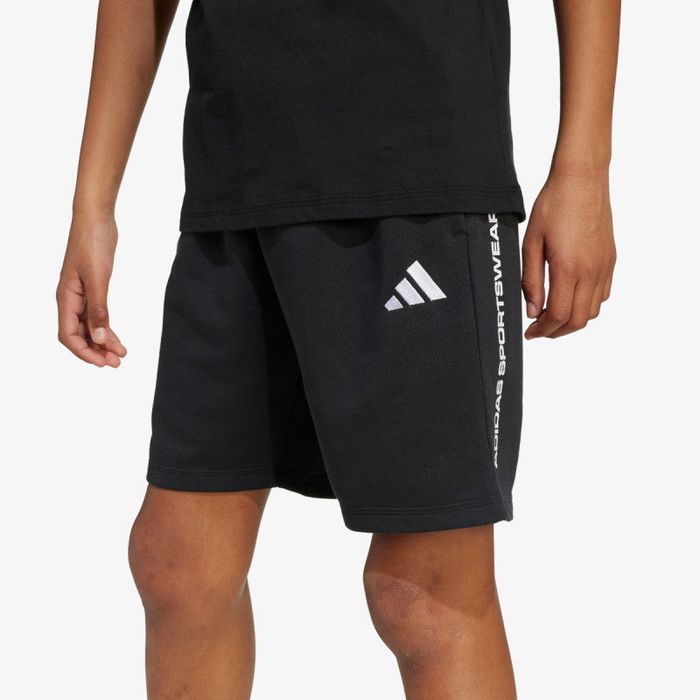 Pantaloni scurti Adidas Boys French Terry Slogan Shorts Noi Originali (M; L Copii)