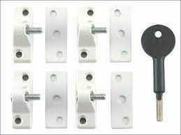 Sigurante de geam YALE alb PVC, pachet de 4