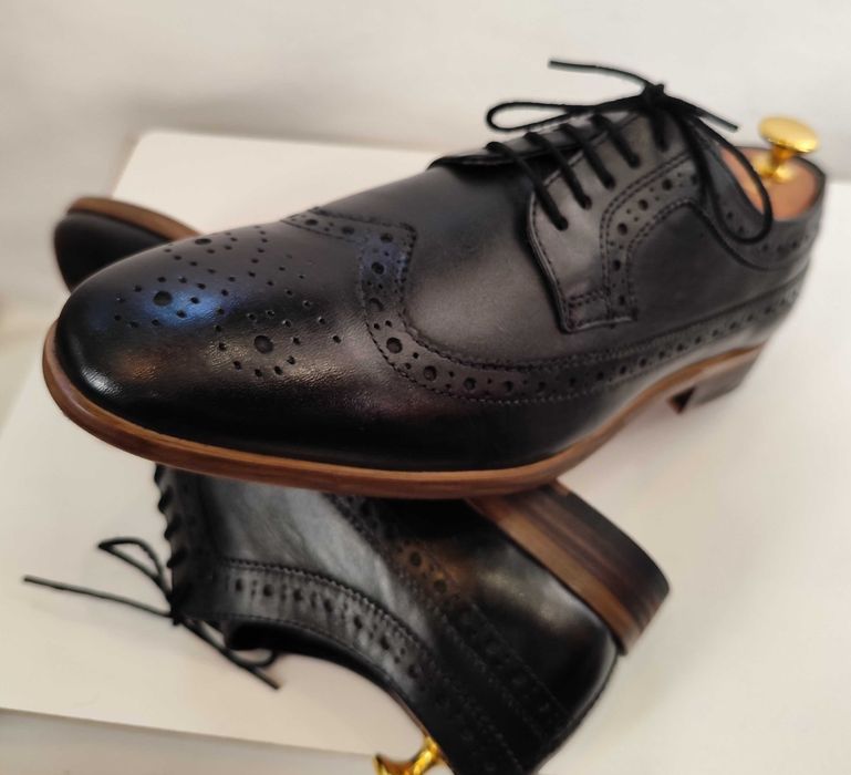 Pantofi derby brogue 41 Topman NOI piele naturala